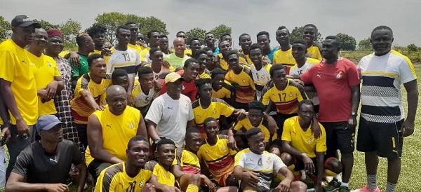 Black Stars captain Andre Ayew with Ghana's U20 team in camp