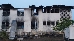 Fire destroyed Electoral Commission office at Sapeiman near Amasaman on Friday