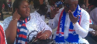 Irene Naa Torshie (L) and  Carlos Kinglsey Ahenkorah, Tema West parliamentary candidate for NPP (R)