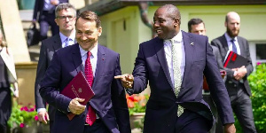 David Lammy (R) held talks with Poland’s Foreign Minister Radoslaw Sikorsky