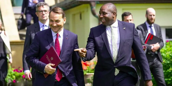 David Lammy (R) held talks with Poland’s Foreign Minister Radoslaw Sikorsky