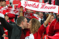 Couple at the stadium