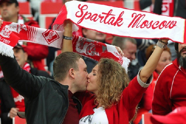 Couple at the stadium