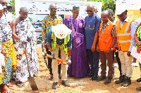 AngloGold Ashanti cuts sod for the construction of the robotics center