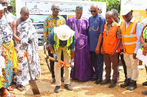 AngloGold Ashanti cuts sod for the construction of the robotics center