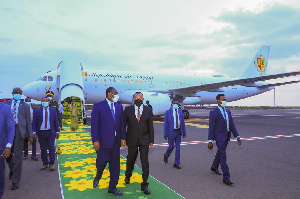 Senegal president macky Sall arrives in Addis Ababa