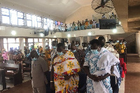 Traditional leaders at the Homowo Thanksgiving Service