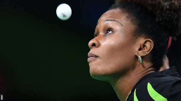 Funke Oshonaike, 45, first started playing table tennis at the age of 14