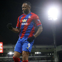 Jordan Ayew in a celebratory mood after scoring the goal