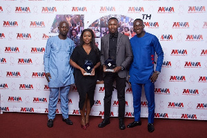 Representatives from FanMilk PLC with the awards