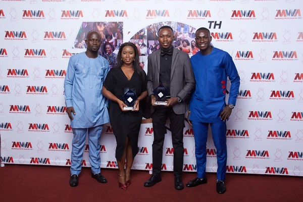 Representatives from FanMilk PLC with the awards