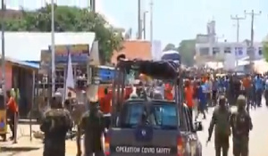 The military men during the clash with the civilians at Ejura