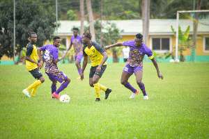 A scene from the game between Medeama SC and ASKO de Kara