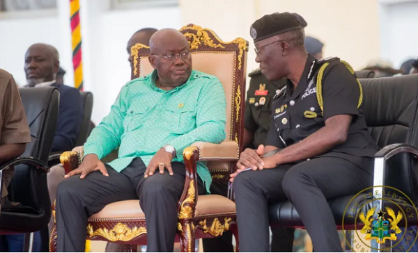 President Akufo-Addo with IGP Dampare