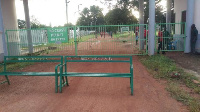 One of the entrances was locked by angry students