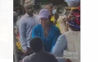 Adwoa Safo with some of the market women