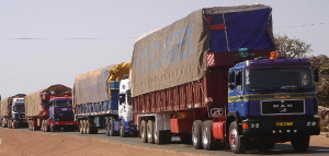 Haulage trucks in transit - File Photo