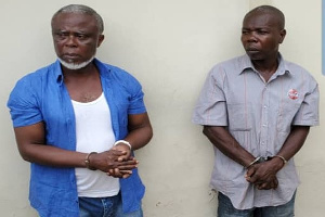 Suspected Alajo coup plotter doctor, Frederick Yao Mac-Palm with his counterpart