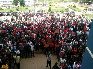 The students have been protesting the siting of the fuel station since January 2017