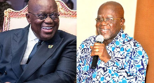 President Nana Akufo-Addo (L) and Hackman Owusu Agyeman