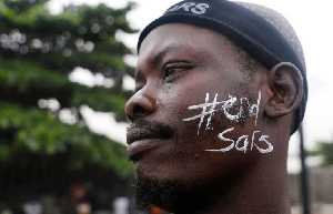 Nigerian youths commemorate the one year anniversary of the the EndSARS protest