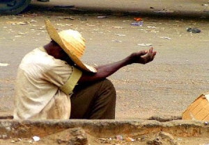 A file photo of a beggar on the street