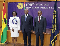 Governors of Bank of Ghana, Mrs Elsie Addo Awadzi, Dr Ernest Addison and Dr Maxwell Opoku Afari