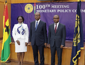 Governors of Bank of Ghana, Mrs Elsie Addo Awadzi, Dr Ernest Addison and Dr Maxwell Opoku Afari