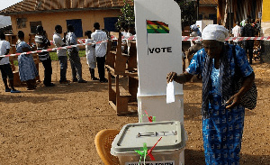 File photo: A voter casting her vote