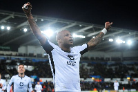 Ayew scored despite missing a penalty kick early in the game