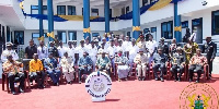 President Nana Addo Dankwa Akufo-Addo with officers of the Naval Training Command