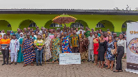 Beneficiaries and witnesses of the Obuasi Community Trust Fund scholarships