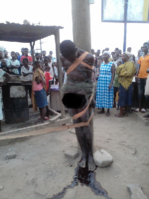 The thief lynched by residents of Apowa