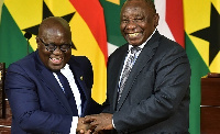 President Nana Addo Dankwa Akufo-Addo and South Africa's Cyril Ramaphosa