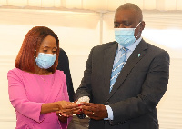 President Masisi and First Lady were present at the official announcement of the find