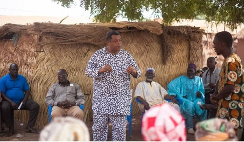 Goosie Tanoh interacting with some delegates