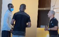 Johnathan  Mensah returns to Black Stars hotel after been discharged