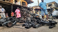 Used spare parts at Abossey Okai, Accra, Ghana, 2022. Photo credit: Daniel Abugre Anyorigya