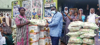 The items were made up of 50 bags of 25kg rice and boxes of cooking oil