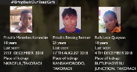 The three kidnapped Takoradi girls