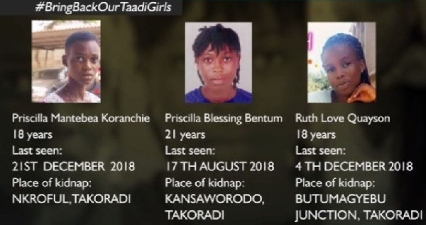 The three kidnapped Takoradi girls