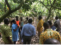 COCOBOD CEO toured some cocoa farms and interacted with the farmers