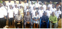 Samuel Kodzosika (Middle) with participants of the training program