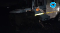 One of the vehicles involved in the accident