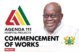 President Akufo-Addo cut sod for the start of Agenda 111 in Trede in the Ashanti Region