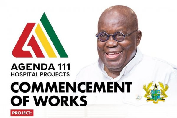 President Akufo-Addo cut sod for the start of Agenda 111 in Trede in the Ashanti Region