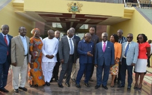 President Nana Addo Dankwa Akufo-Addo with some ministers of state.