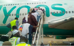 About 492 pilgrims left with Boeing 747-400 aircraft