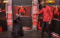 Countryman Songo on his knees