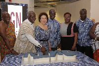 Dr. Nduom with others inauguration the new TV station in UK